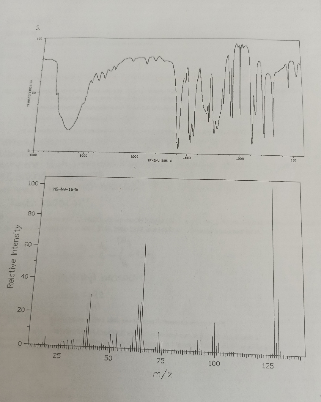 Solved Combined IR Spectroscopy and Mass Spectrometry