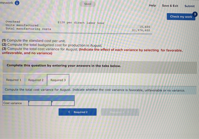 Solved Homework Help Save & Exit Submit Check my work | Chegg.com