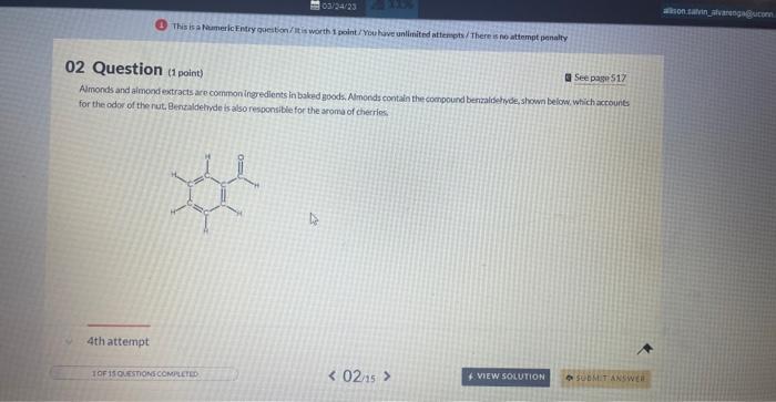 Solved 02 Question (1 point) Almonts and aimond extracts are | Chegg.com
