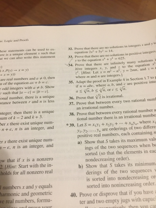 Es Logic And Proofs These Statements Can Be Used To Chegg Com