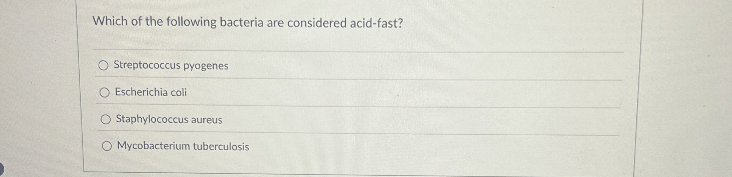 Solved Which of the following bacteria are considered | Chegg.com