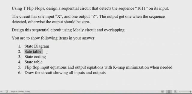 Solved Using T Flip Flops, design a sequential circuit that | Chegg.com