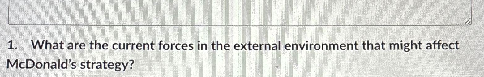 Solved What are the current forces in the external | Chegg.com