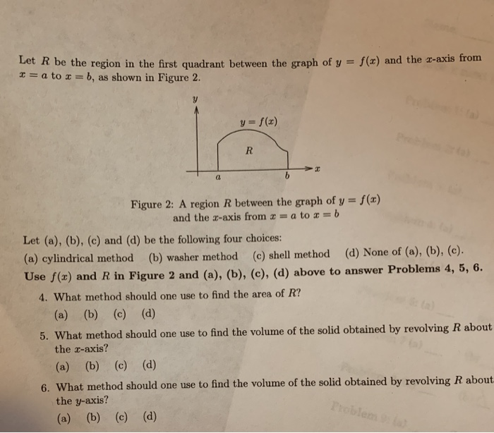 Solved Let R be the region in the first quadrant between the | Chegg.com