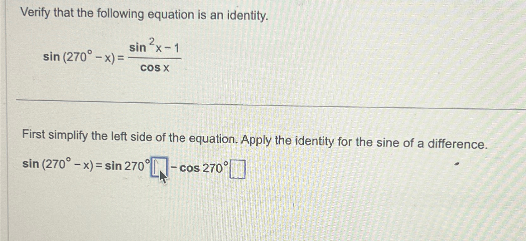 Solved Verify that the following equation is an | Chegg.com