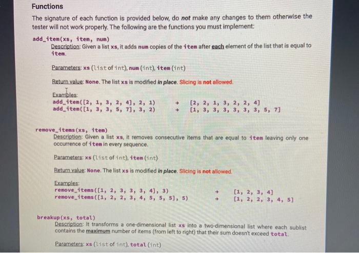 Solved Guidelines • You are not allowed to import anything. | Chegg.com