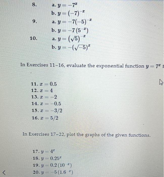 Solved Determine If The Given Functions Are Exponential | Chegg.com