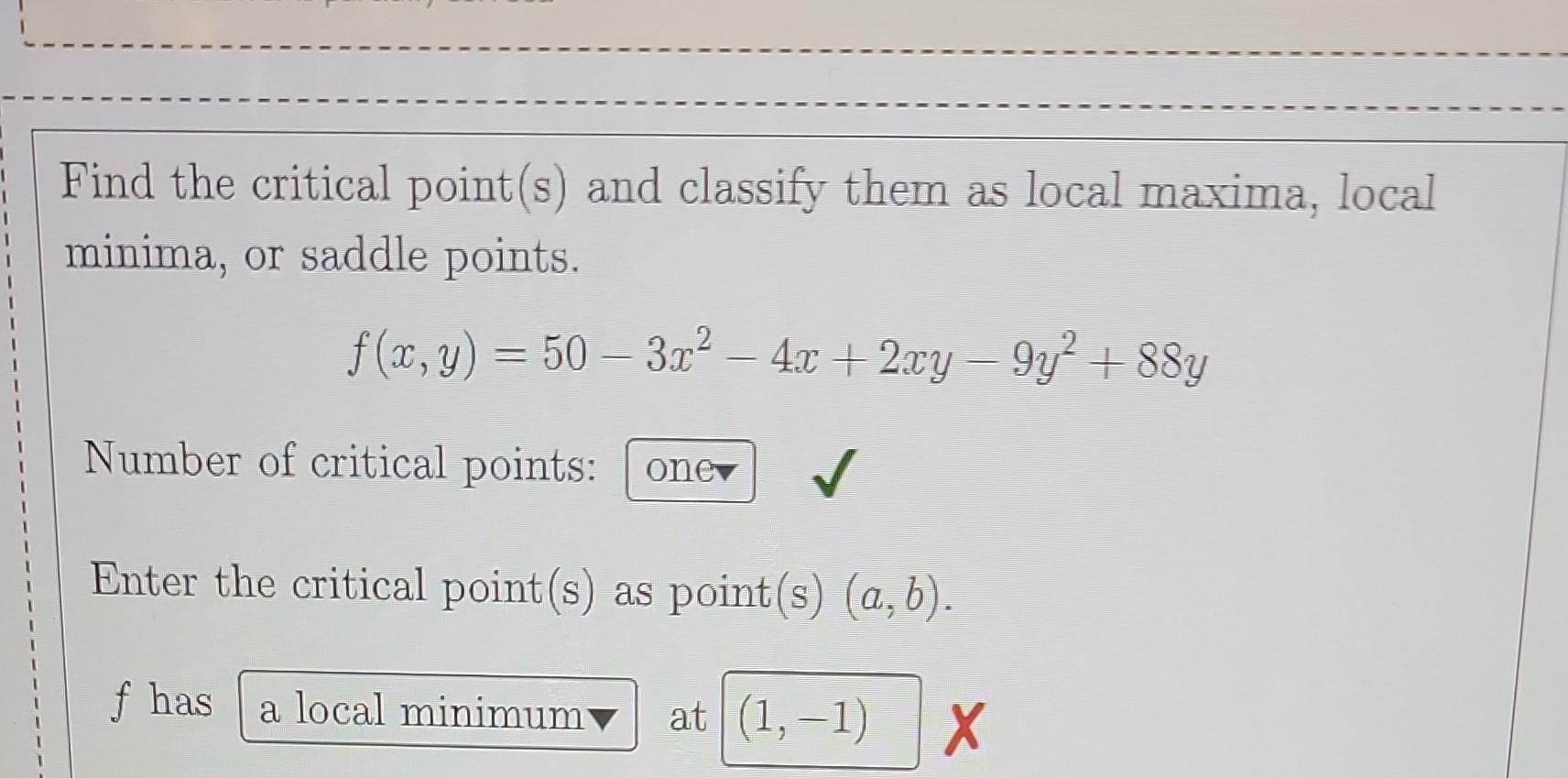 critical points calc 3