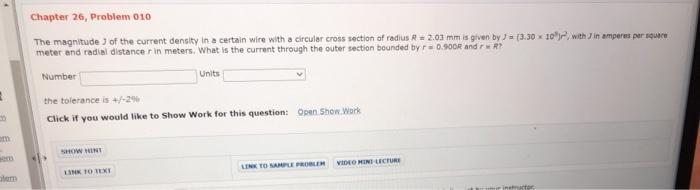 Solved Chapter 26, Problem 010 The magnitude of the current | Chegg.com