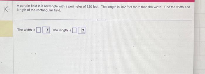 Solved A certain field is a rectangle with a perimeter of | Chegg.com