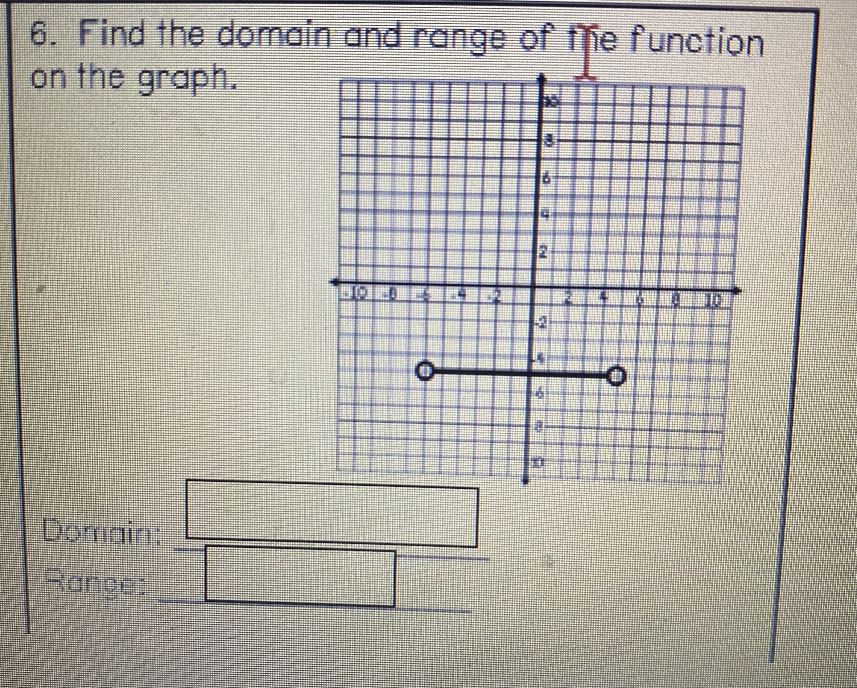 [Solved] 6. Find the domain and range of the function on th