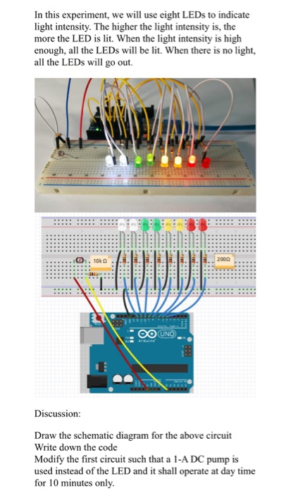 Led Experiment In this experiment, we will use eight LEDs to | Chegg.com