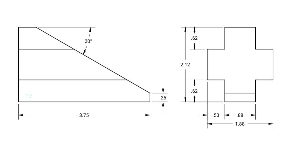 Draw three multiviews (front, left & top) of given | Chegg.com