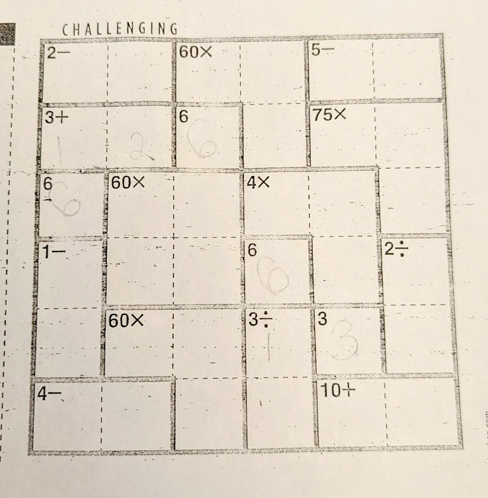 Solved KenKen Puzzle Rules Of KenKen goal Is To Fill The Chegg