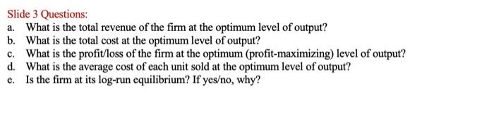 Solved Slide 3 Questions: a. What is the total revenue of | Chegg.com
