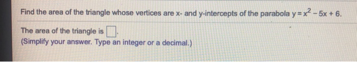 Solved Find the area of the triangle whose vertices are x- | Chegg.com