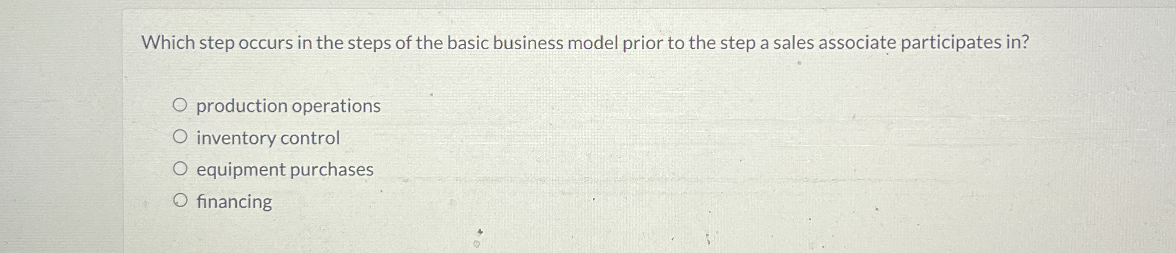 Solved Which step occurs in the steps of the basic business | Chegg.com