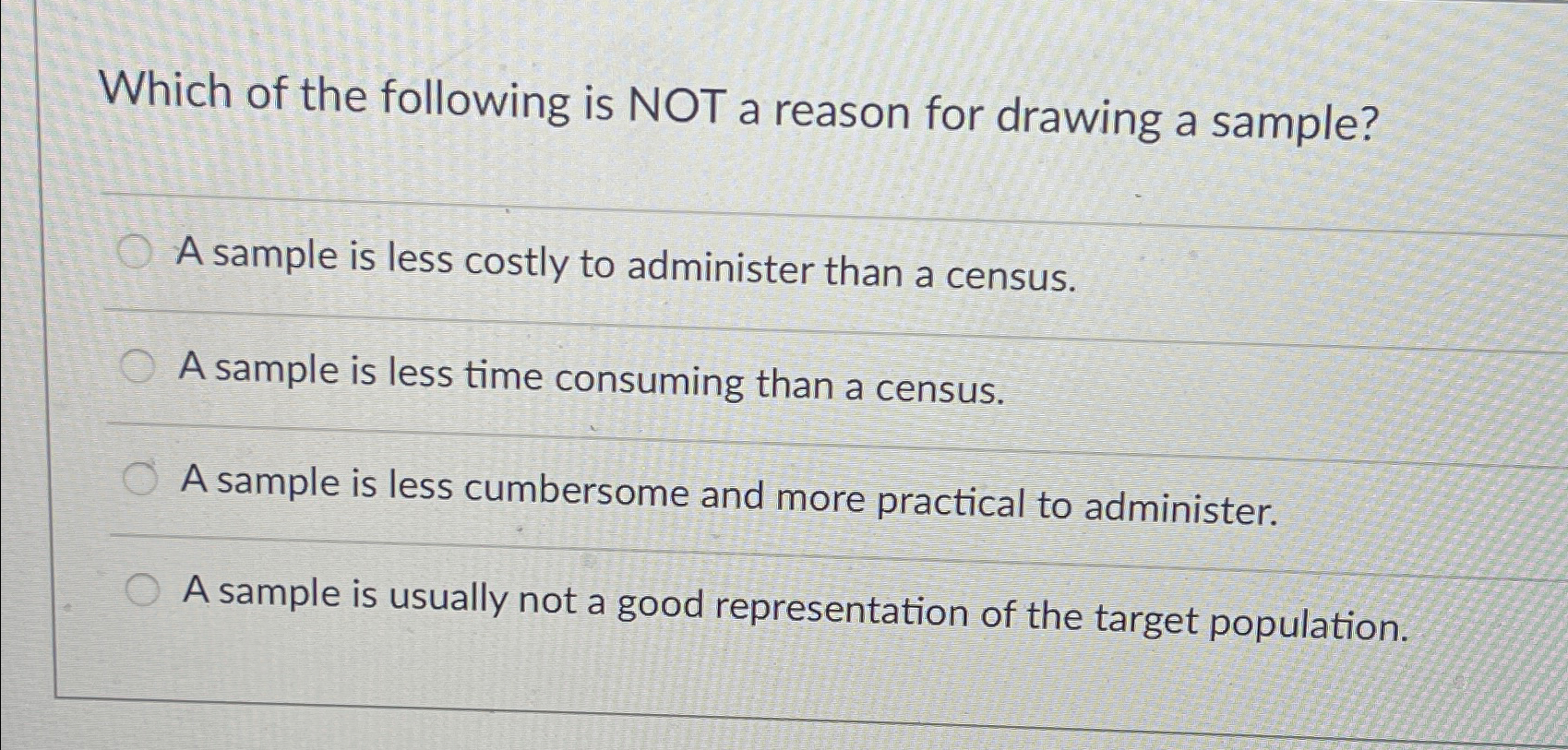 Solved Which of the following is NOT a reason for drawing a | Chegg.com