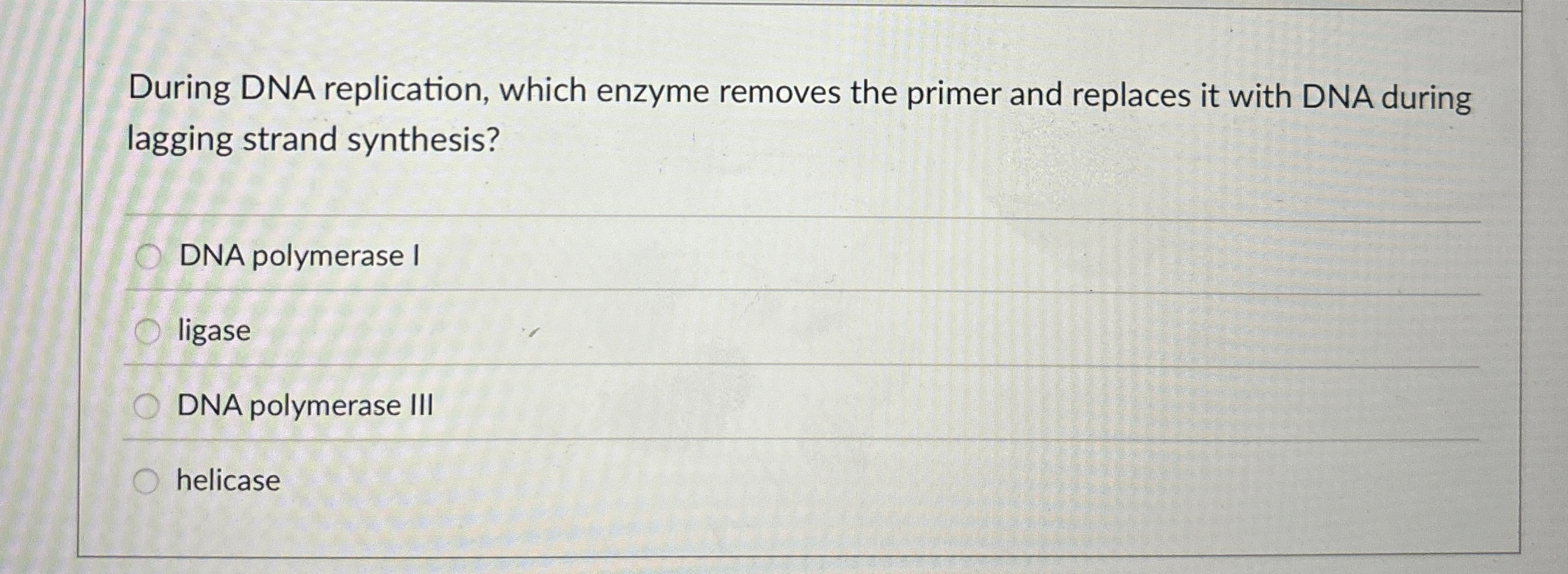 Solved During Dna Replication Which Enzyme Removes The Chegg Com