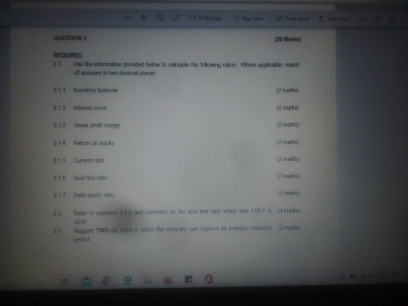Solved QUESTION 3 (20 Mark) REQUIRED 3.1 Use the information | Chegg.com