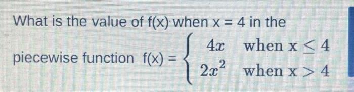 for what value of x does f(x)=-4