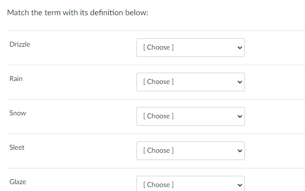 Solved Match the term with its definition | Chegg.com