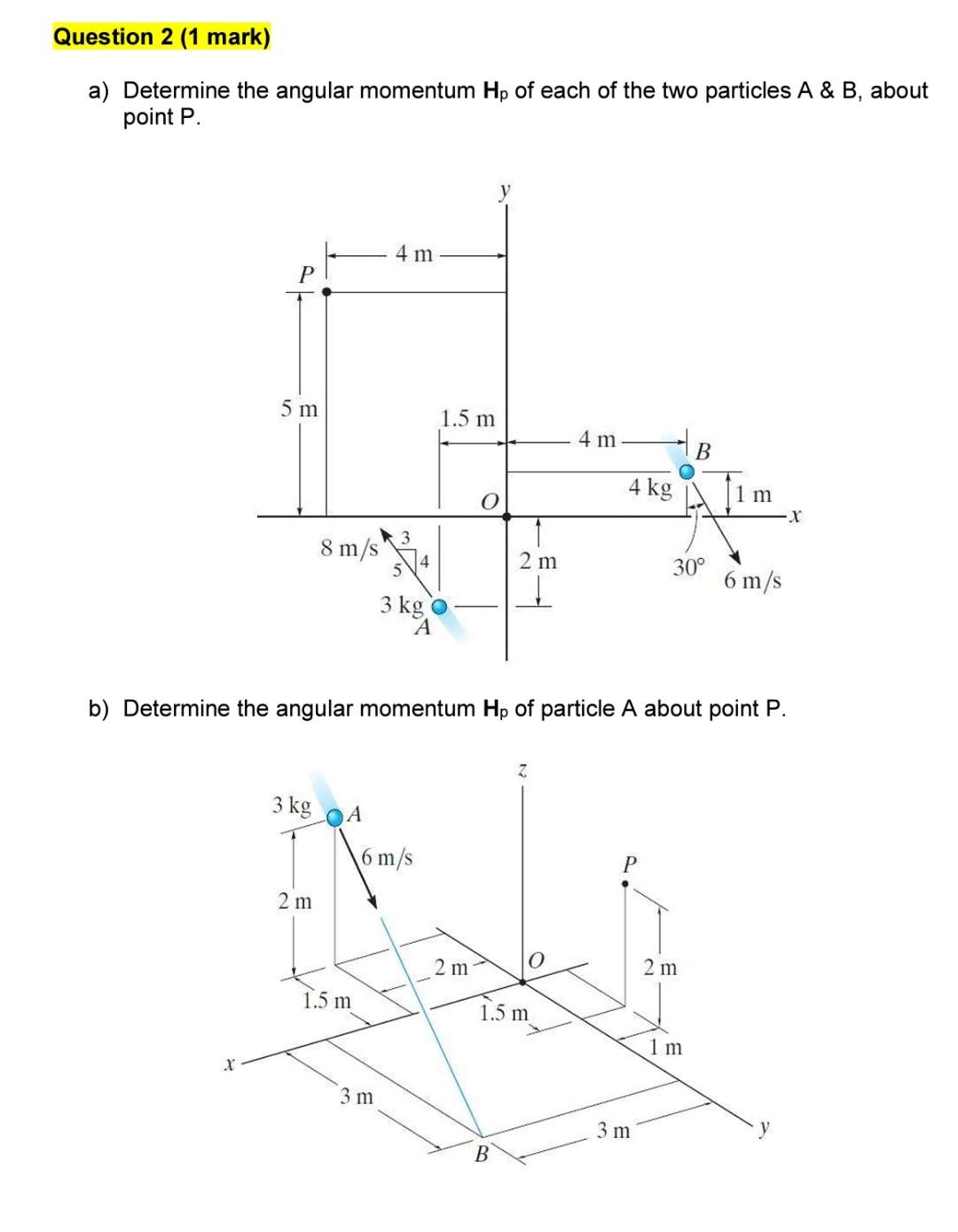 Solved a) Determine the angular momentum Hp of each of the | Chegg.com