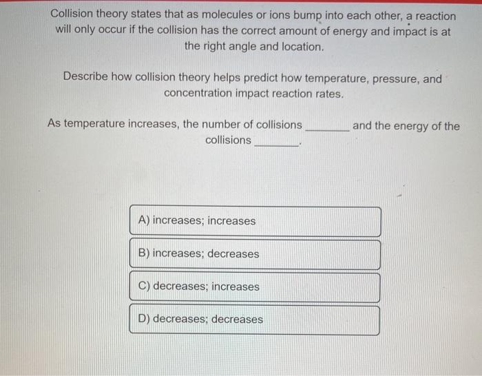Reaction rate and collision theory image