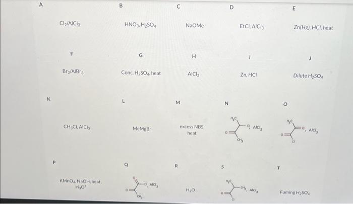Solved Identify the reagents necessary to accomplish each of | Chegg.com
