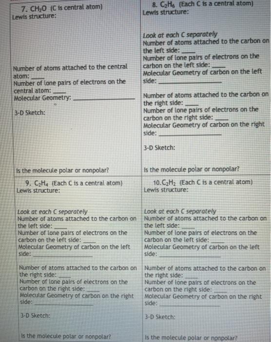 Solved Ansell Chemt.121 Lab 5 Molecular Models Lab
