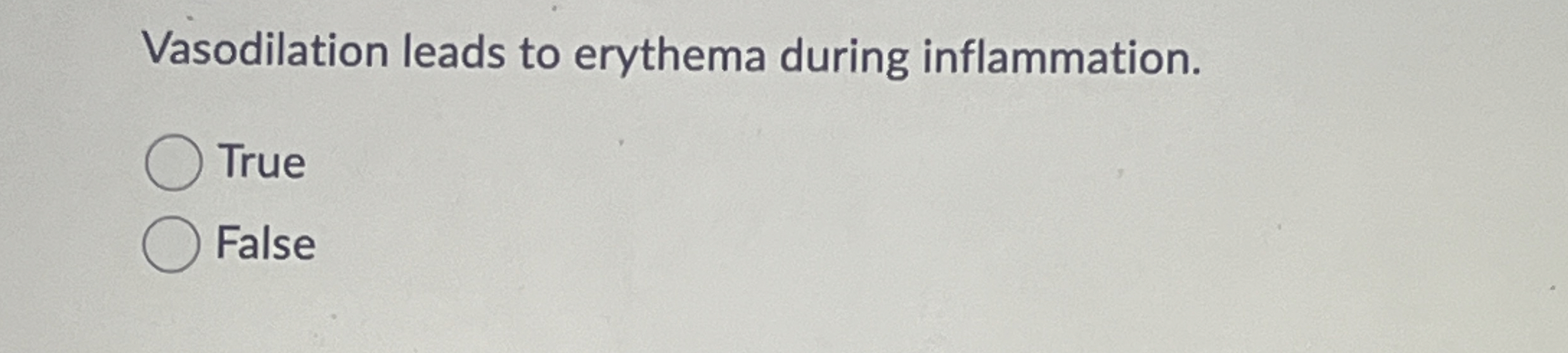 Solved Vasodilation leads to erythema during