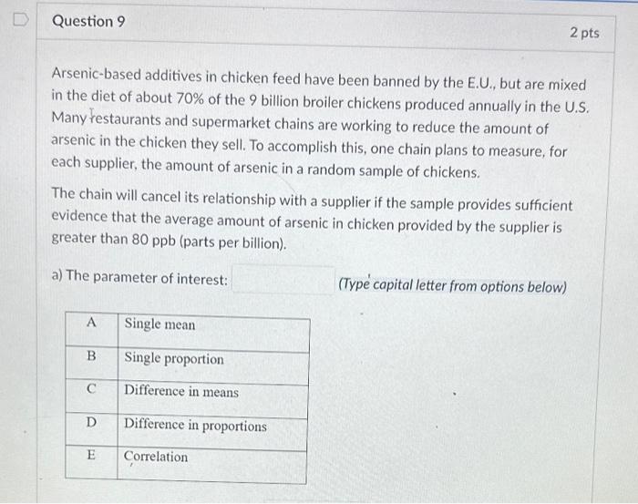 Solved Arsenicbased additives in chicken feed have been