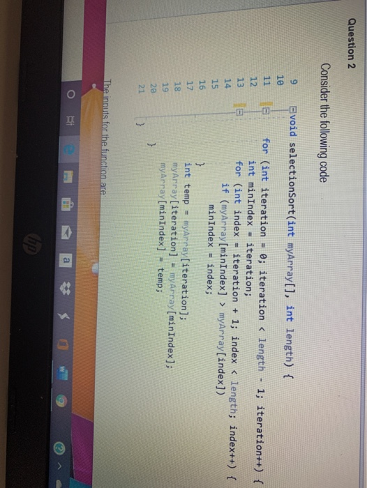 Solved Question 2 Consider the following code 9. Evoid | Chegg.com