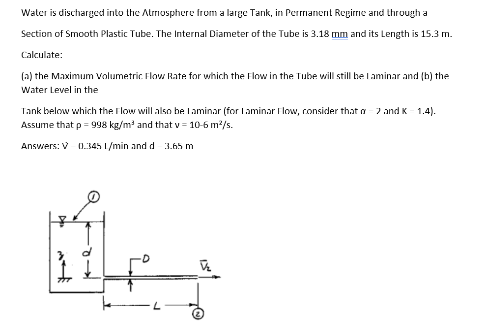Solved Water is discharged into the Atmosphere from a large | Chegg.com