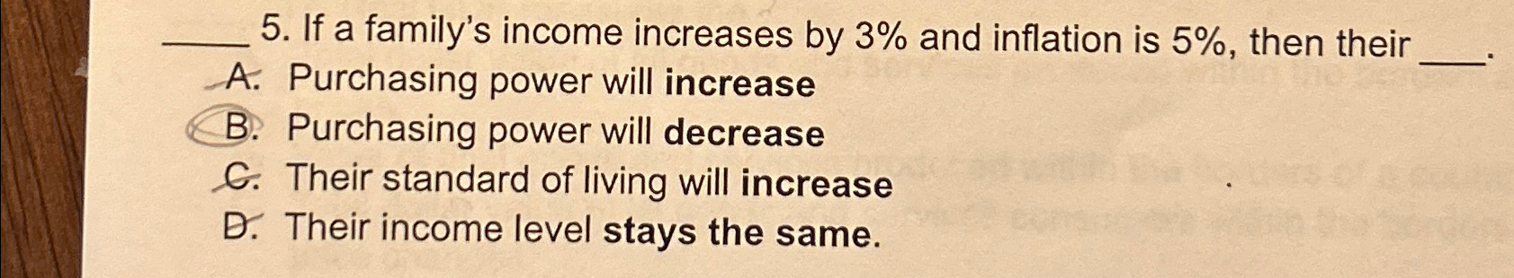 Solved If a family's income increases by 3% ﻿and inflation | Chegg.com