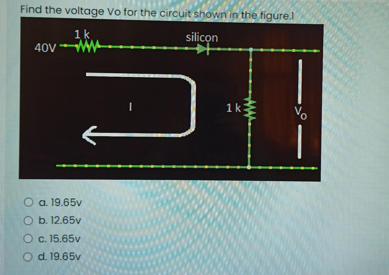 Solved Find the voltage Vo for the circuit shown in the | Chegg.com