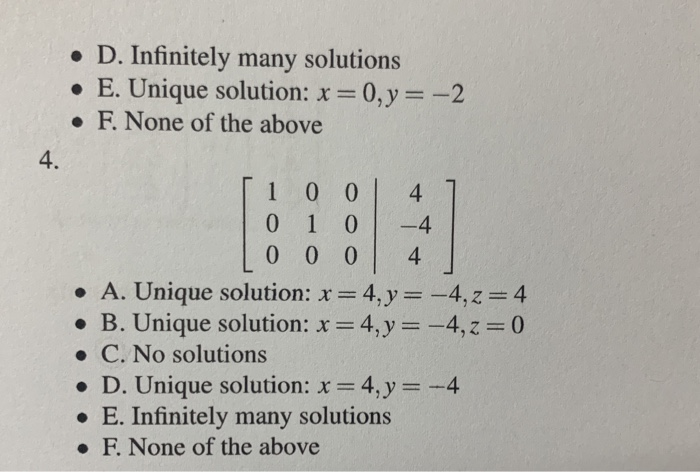 Solved The reduced row echelon form of a system of linear | Chegg.com