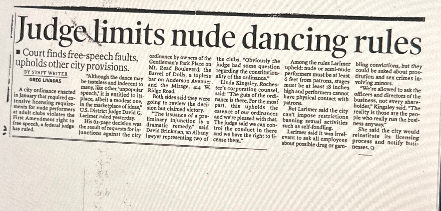 Solved Judge limits nude dancing rules | Chegg.com