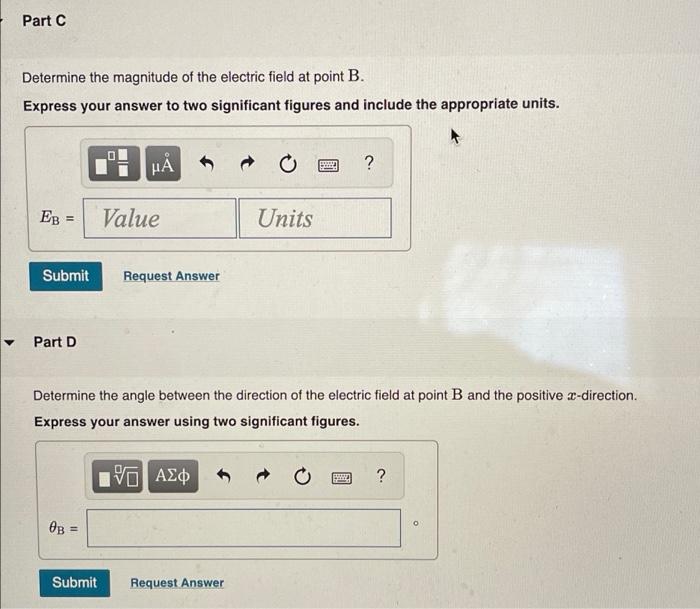 Solved Determine the magnitude of the electric field at | Chegg.com