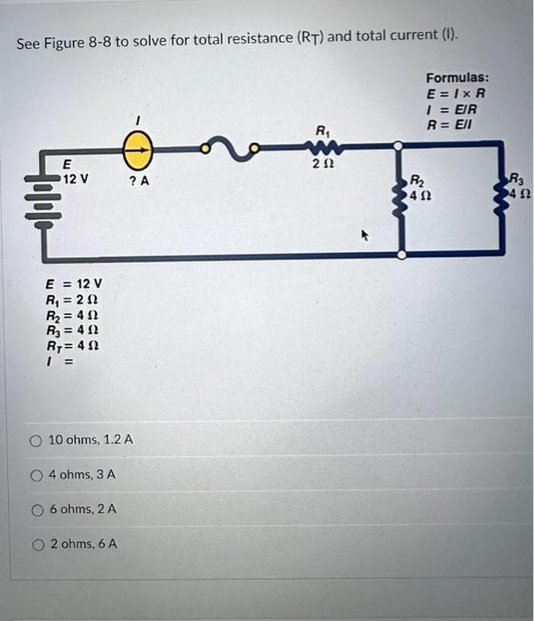 Solved See Figure 8-8 To Solve For Total Resistance (RT) And | Chegg.com