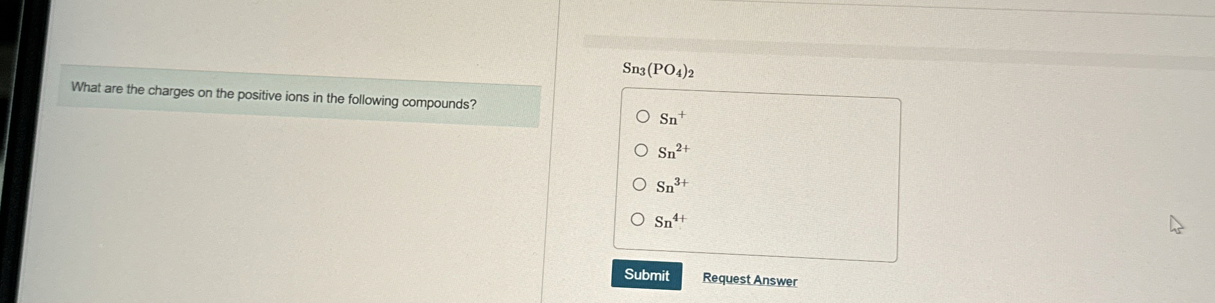Solved What are the charges on the positive ions in the | Chegg.com