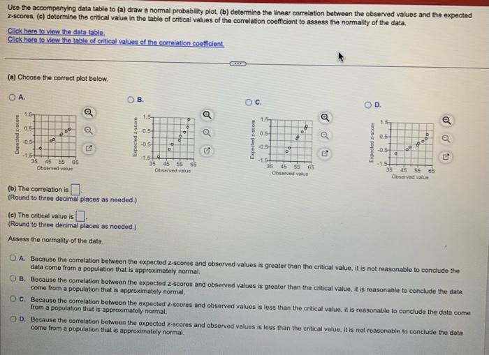 [Solved]: please help Use the accompanying data table to (a)