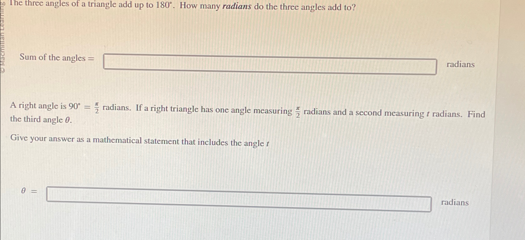 what do the 3 angles of a right triangle add up to