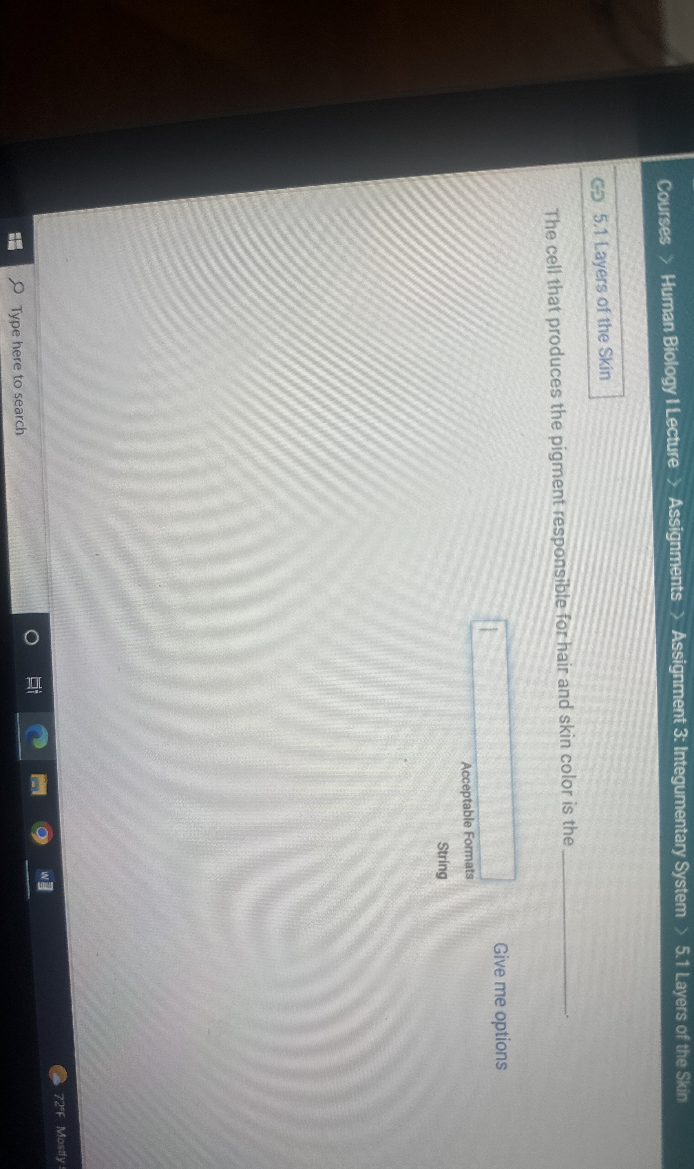 Solved ↪5.1 ﻿Layers of the SkinThe cell that produces the