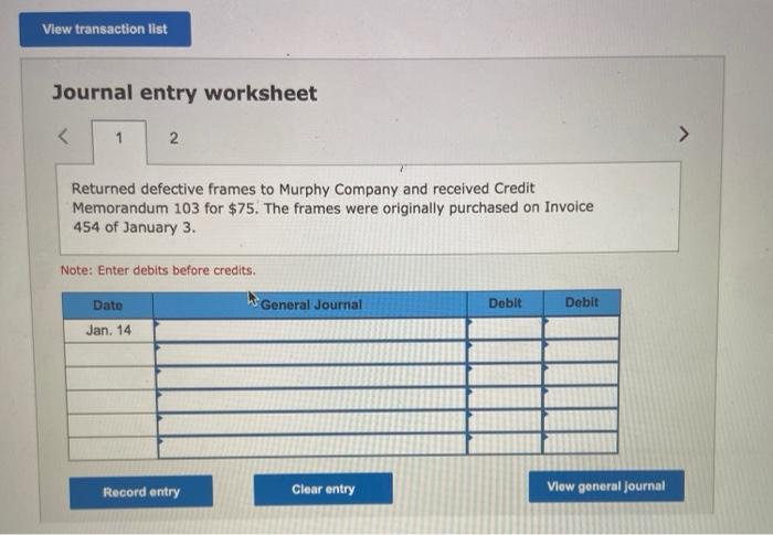 Solved The Fast Frame Shop had the following transactions | Chegg.com