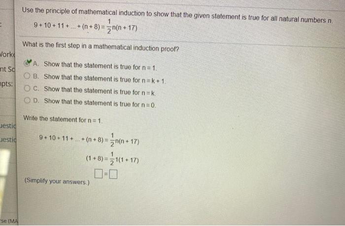 Solved Use The Principle Of Mathematical Induction To Show | Chegg.com