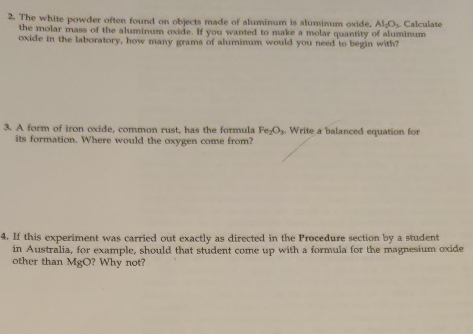 Solved 1. Mass of crucible and cover (1) 2. Mass of crucible