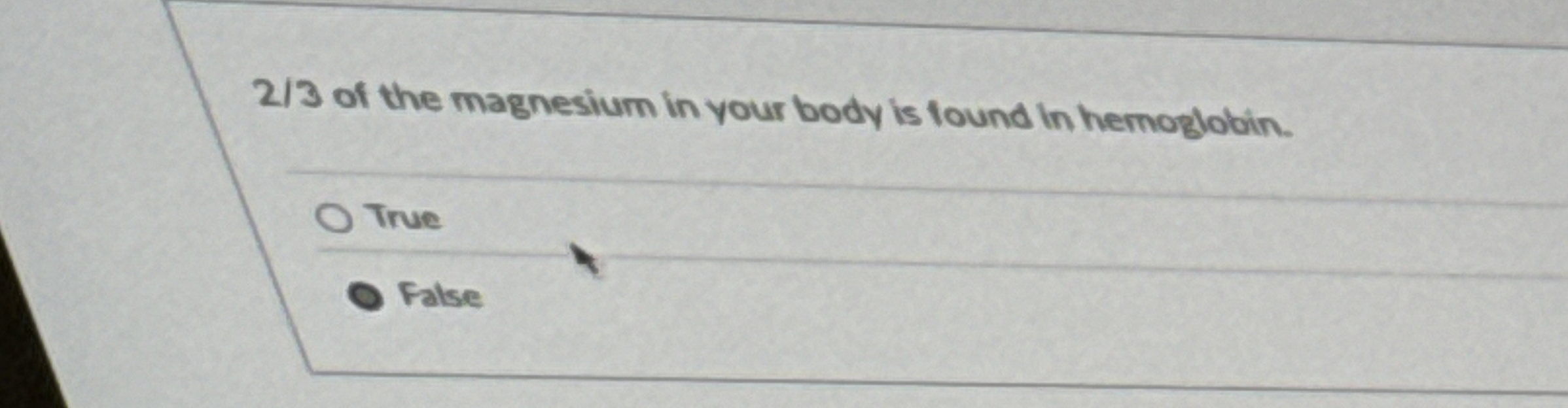 Solved 23 ﻿of the magnesium in your body is found in | Chegg.com