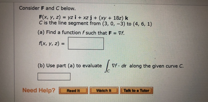 Solved Consider F And C Below F X Y Z Yz I Xz J