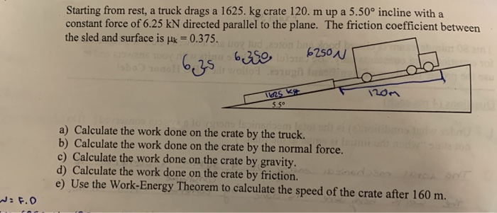 Solved Starting From Rest A Truck Drags A 1625 Kg Crate Chegg Com